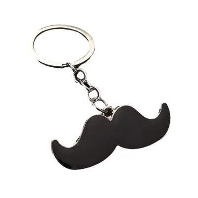 Image de Clé à Barbe Noire Émaillée - Pendentif Chic pour Sac