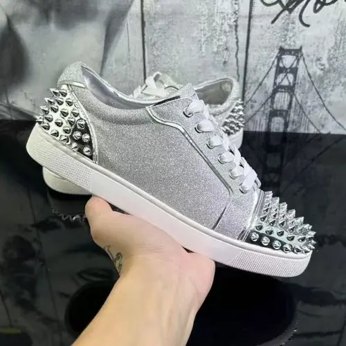 Image de Baskets Homme Luxe Hip Hop Argentées avec Rivets