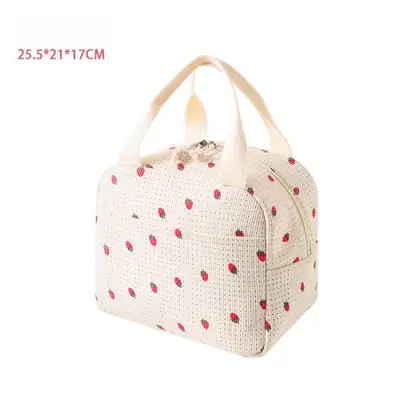 Image de Sac à Déjeuner Thermique Mignon avec Motif Fraise