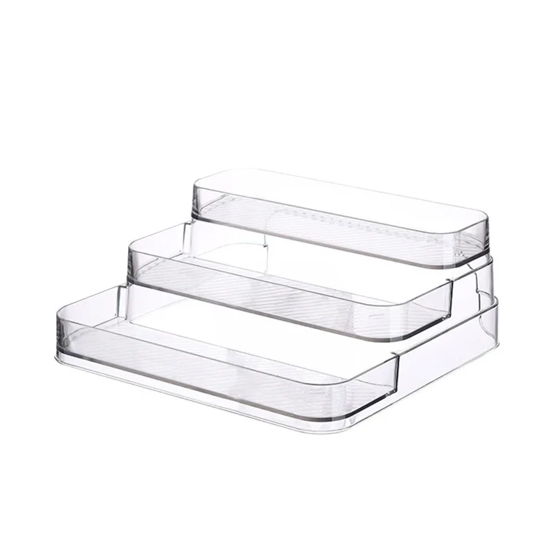 Immagine di Scaffale per profumo da tavolo a 3 livelli Organizzatore cosmetico in PET Scaffale per profumo Espos...