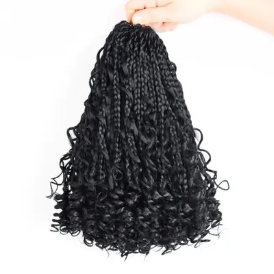 Image de Boîte Tresses Crochet Synthétiques 10 Pouces - Style Boho Bouclé