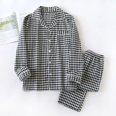 Image de Pijama Homme Japonais à Carreaux - 100% Coton