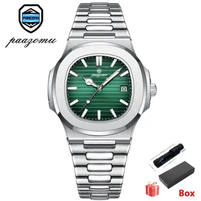 Image de Montre Homme Luxe Étanche - Design Carré Acier Inoxydable