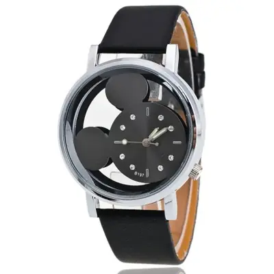 Image de Montre Mickey Mouse Dorée pour Enfants et Filles