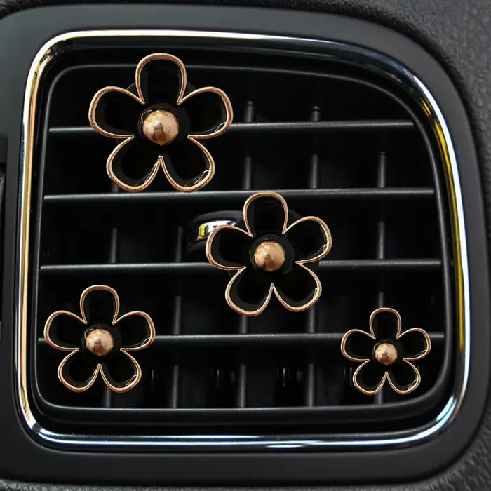 Image de Clip Parfum Voiture Fleuri - 4 Pièces