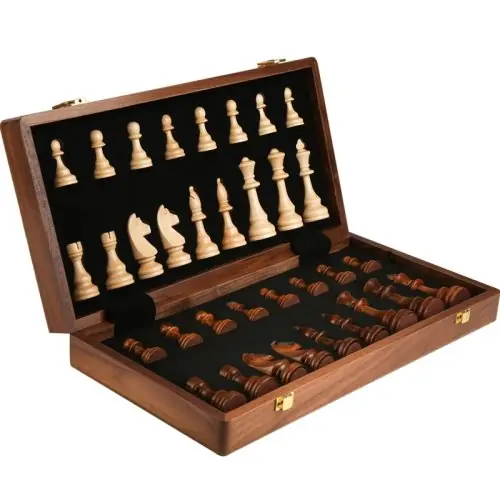Image de Échecs en Bois Massif - Jeu de Société Premium