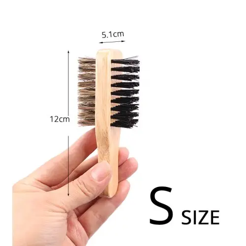 Image de Brosse à Barbe & Cheveux en Bois - 100% Poils de Sanglier