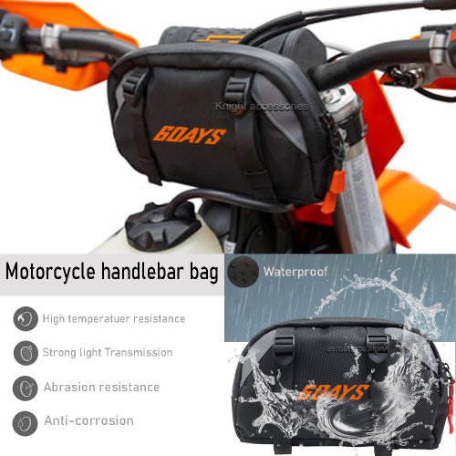 Immagine di Borsa da Manubrio Multifunzione per Moto - Ideale per Viaggi e Avventure