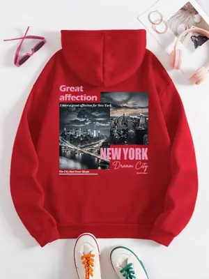 Image de Sweat à Capuche Décontracté Femme - Style New York