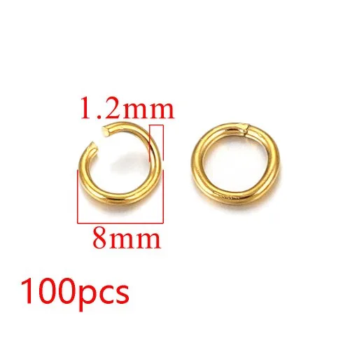 Gold 8mm100pcs