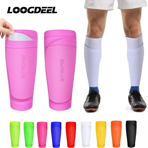 Imagen de Loogdeel Fundas para espinilleras de fútbol, espinilleras, calcetines, mangas para calcetines de fútbol, soportes para espinilleras, mangas protectoras para espinilleras para niños, jóvenes y adultos