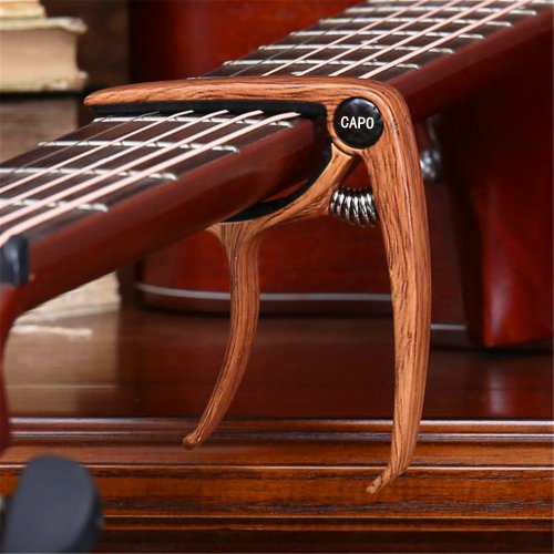 Bild von Gitarre Capo Metall 1 Stück Aluminium legierung Gitarre Tuner Clamp Professional Key Trigger Capo für akustische elektrische Musik instrumente