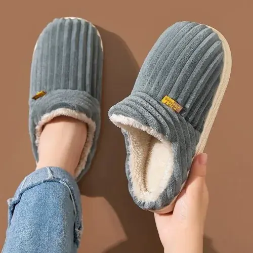 Image de Pantoufles Hiver Hommes Chaudes & Antidérapantes