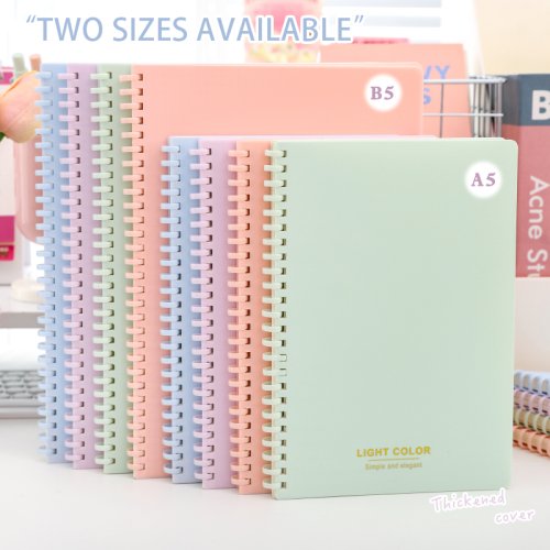 Immagine di Quaderno A5/B5 a Spirale Morbida Elastica Multicolore da 70 Fogli con Pagine Facili da Strappare