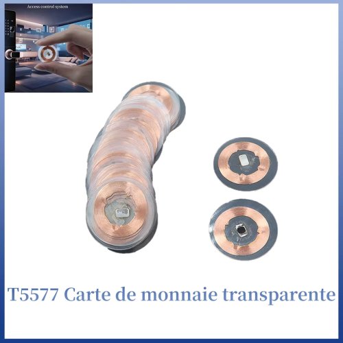 Afbeelding van T5577 Herschrijfbare Smart Chip Tag 125khz Klonen Badge Rfid Kopie Token Id-kaart Em4305 Proximity Sleutel 25MM Coin kaart