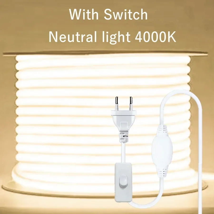 Immagine di Striscia LED 30m 220V IP65 - Illuminazione Esterna e Interna con Dimmerabile