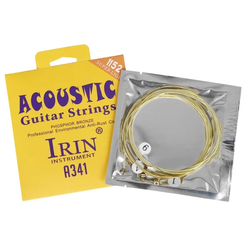 Imagen de Cuerdas de guitarra acústica IRIN, aleación Hexagonal, bronce fosforado, cuerda de guitarra folclóri...