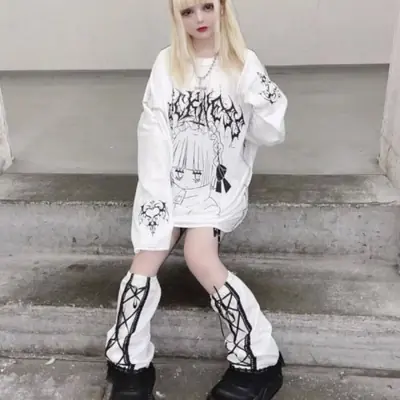 Image de T-Shirt Femme Streetwear Imprimé Y2K - Style Japonais Décontracté