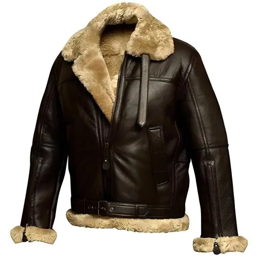 Image de Veste en Cuir Homme Hiver Surdimensionnée