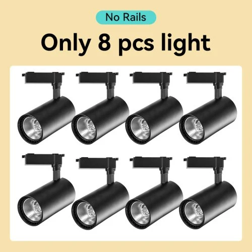 No rieles negro 8PCS
