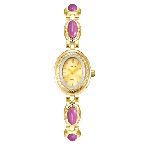 Image de Montre Vintage Élégante pour Femme - Cadran Ovale & Bracelet Raffiné