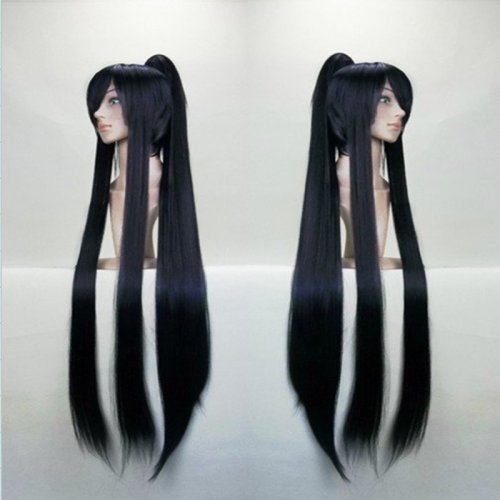 Bild von HAIRJOY Kunsthaar Cosplay Perücken Langer Pferdeschwanz Schwarz Lila Rot Grau Perücke Hochtemperaturfaser