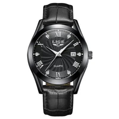 Image de Montre Étanche en Cuir pour Femme - Style Militaire & Luxe