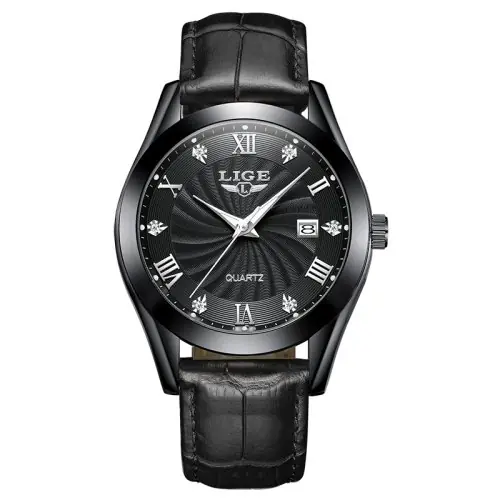 Image de Montre Étanche en Cuir pour Femme - Style Militaire & Luxe