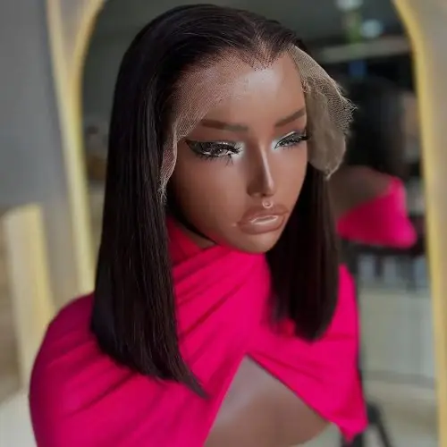 Image de Perruque Bob Lace Front Cheveux Naturels