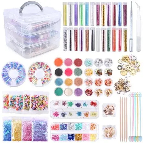 Image de Kit Moules Résine Transparente - Création Bijoux DIY