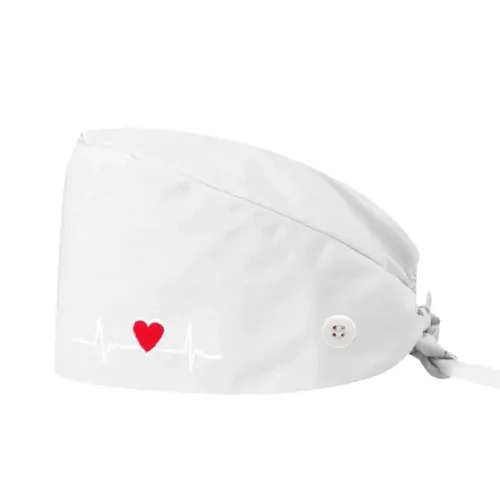 Imagen de Gorro de algodón con estampado a prueba de polvo para sala de operaciones, gorro de trabajo de belle...