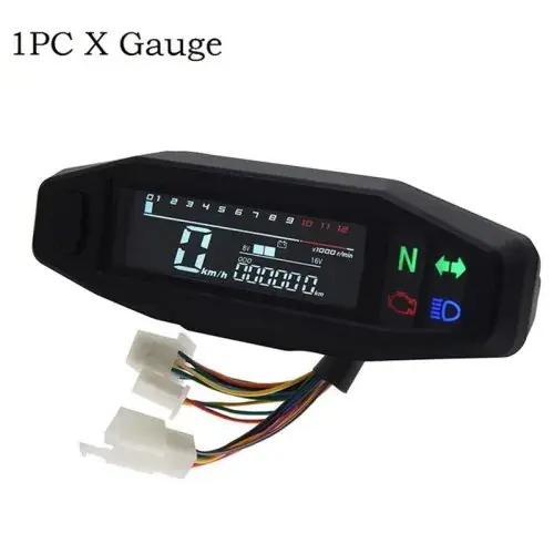 Image de Tachymètre LED Universel pour Moto - Compteur de Vitesse Numérique