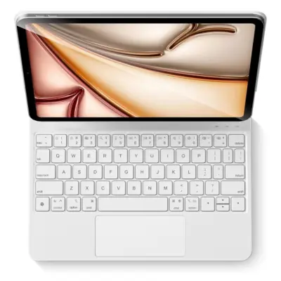 Image de Clavier Magique pour iPad 2025 - Étui avec Réglage LED & Pavé Tactile Hébreu