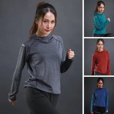 Image de T-Shirt Fitness Femme Manches Longues - Séchage Rapide & Élastique