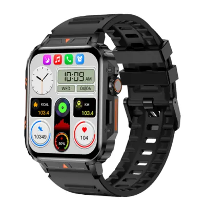 Image de Montre Connectée Militaire Homme & Femme - Étanche IP68, Suivi Santé, Appels