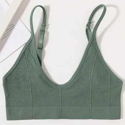 Image de Soutien-gorge sans couture col V, dos U, bretelles réglables