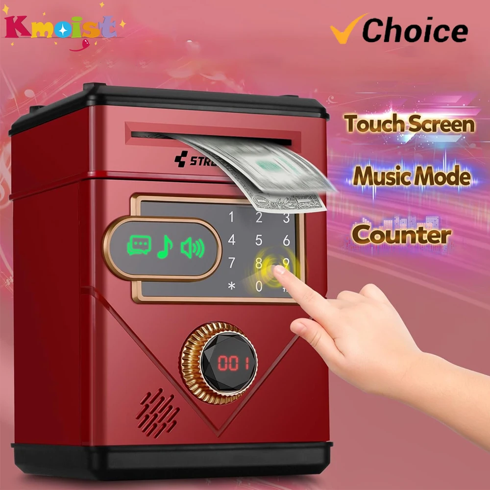 Bild von Elektronische Touchscreen Sparschwein Sicherheit Passwort Mini Intelligente Musik Zählen Geld Münze Bank ATM Banken Spielzeug Für Kinder Geschenk