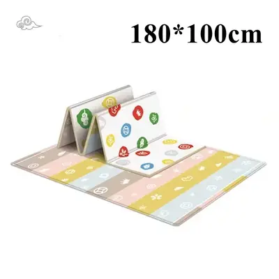 Image de Tapis de Jeu Bébé Pliable - Motif Dessin Animé Double Face
