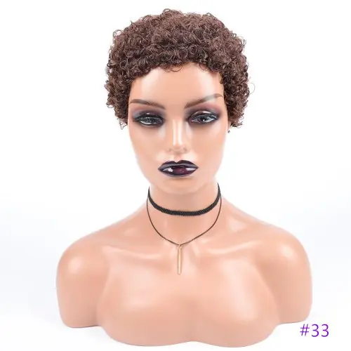 Image de Perruque Afro Courte Bouclée - Coupe Pixie Synthétique