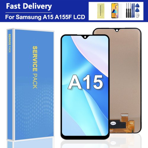 Zdjęcie Wyświetlacz LCD z ekranem dotykowym do Samsung Galaxy A15 4G i 5G – wysokiej jakości zamiennik z ramką, testowany, gotowy do montażu