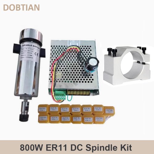 Image de Kit Moteur Broche CNC 800W - 20000 RPM - ER11 - Refroidi par Air