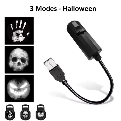 Image de Projecteur Lune Halloween - Veilleuse décorative rotative