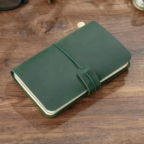 Image de Carnet de Voyage Vintage en Cuir Fait Main