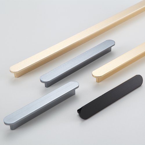 Image of Stylish Brushed Aluminum Cabinet Handles for Kitchen, Wardrobe, Drawer, and Furniture Door Hardware – Modern & Durable Pulls for Home Upgrade