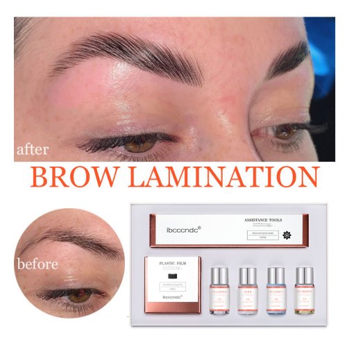 Image of Natural Brow Lamination Kit with Keratin-Infused Perming Solution for At-Home Eyebrow Lift and Conditioning