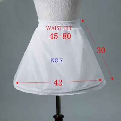 Image de Jupon Blanc Enfant - Crinoline à 3 Cerceaux avec Dentelle