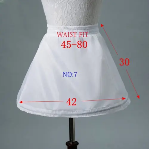 Image de Jupon Blanc Enfant - Crinoline à 3 Cerceaux avec Dentelle