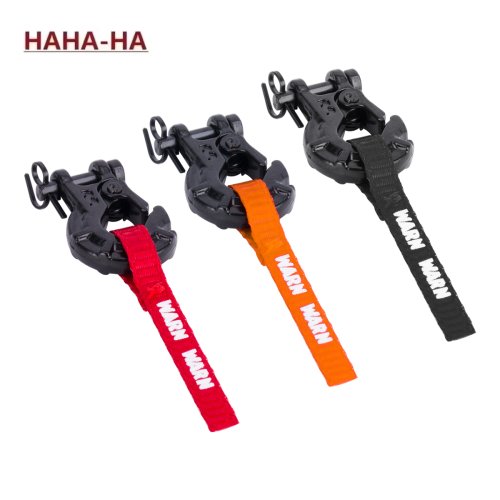 Image of Durable Metal Winch Tow Hook with Pull Strap and Decorative Tags for 1/10 Scale RC Crawler Cars – Compatible with Axial SCX10, TRX4, TRX6, RGT 86100