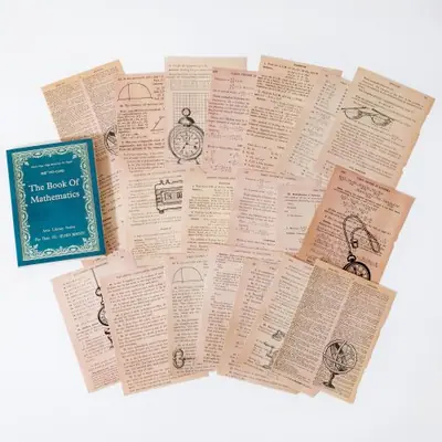 Image de 60 Feuilles Vintage pour Création Artisanale