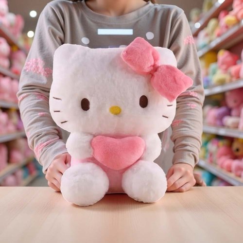 Zdjęcie Pluszowa Lalka Sanrio 22 cm – Hello Kitty, Kuromi, My Melody, Cinnamoroll – Kawaii, Miękkie Zabawki Wypchane, Idealny Prezent dla Dzieci i Fanów Anime
